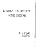 Loyola University Rome Center Yearbook 1968